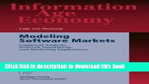 Books Modeling Software Markets: Empirical Analysis, Network Simulations, and Marketing