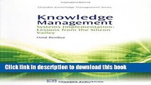 Books Knowledge Management: Systems Implementation: Lessons from the Silicon Valley Free Download
