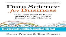 Ebook Data Science for Business: What You Need to Know about Data Mining and Data-Analytic