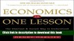 Books Economics in One Lesson: The Shortest and Surest Way to Understand Basic Economics Free