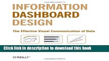 Ebook Information Dashboard Design: The Effective Visual Communication of Data Free Online