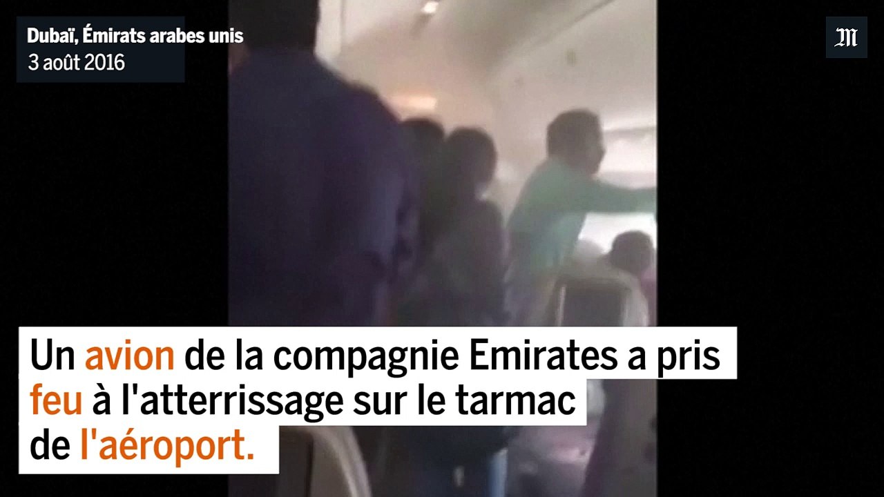 Incendie à l'aéroport de Dubaï : les images à l'intérieur de l'avion