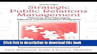 Ebook Strategic Public Relations Management: Planning and Managing Effective Communication