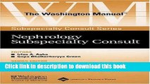 Read The Washington ManualÂ® Nephrology Subspecialty Consult (The Washington ManualÂ® Subspecialty