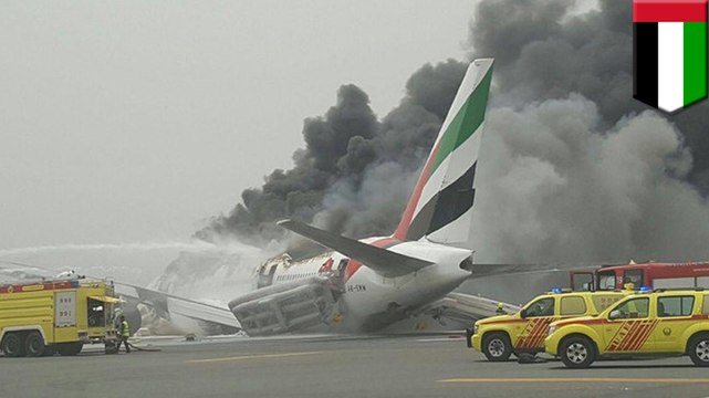 Emirates plane crash-lands, passengers escape burning wreckage