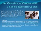 Overview of Careers With a Clinical Research Course