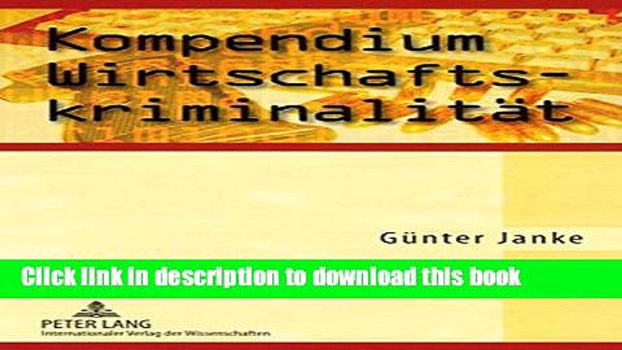PDF  Kompendium WirtschaftskriminalitÃ¤t (German Edition)  Free Books