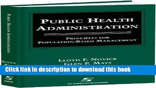 Read Public Health Administration Ebook Free
