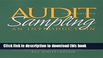 Download  Audit Sampling: An Introduction to Statistical Sampling in Auditing  Online