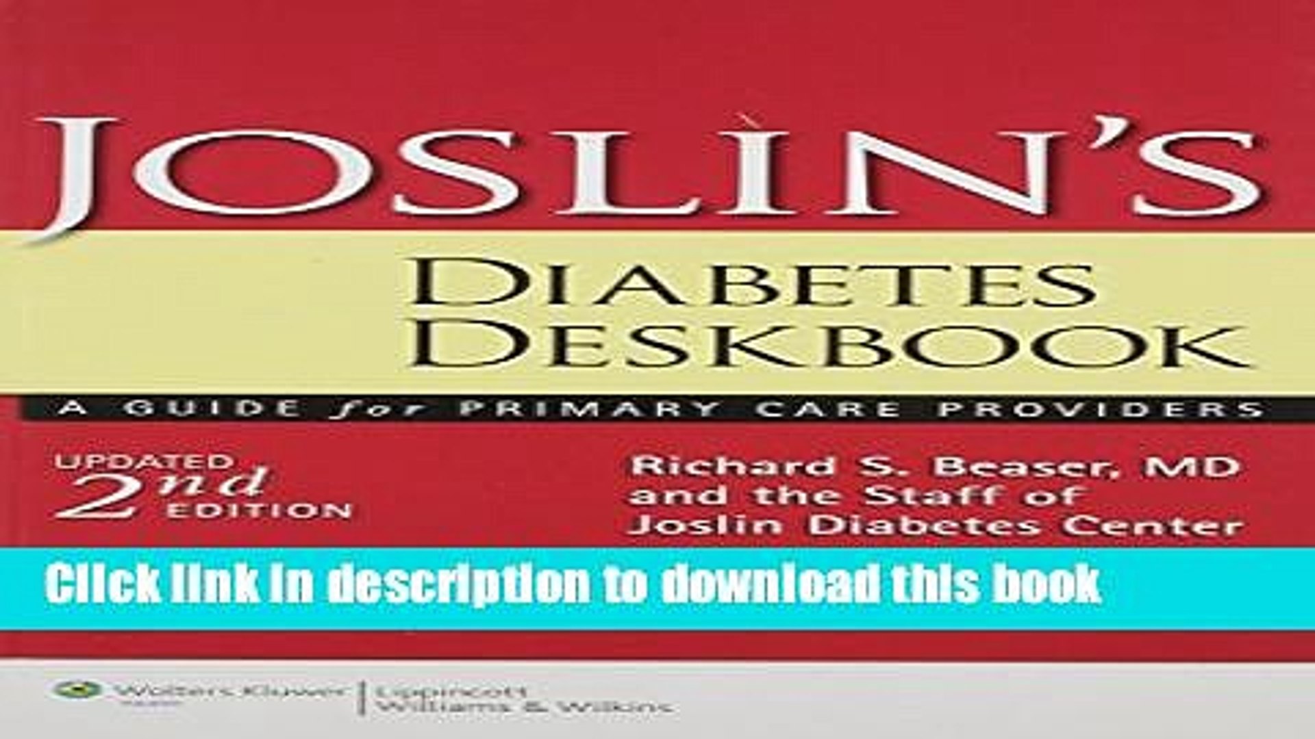 Joslin Diabetes Mellitus 15тh Edition Pdf Free Download