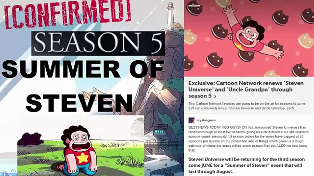 Steven Universe - Season 3-5 Confirmed!!! New E...