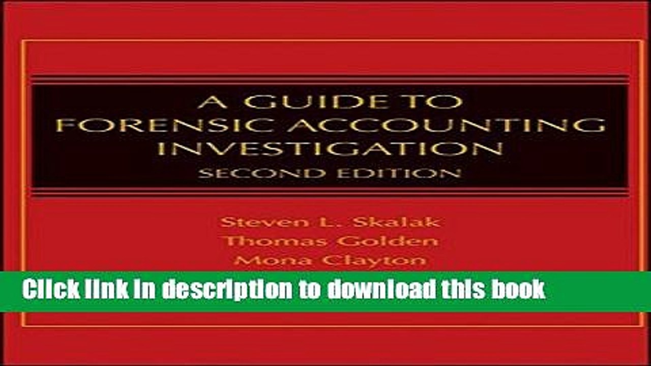 Download  A Guide to Forensic Accounting Investigation  Free Books