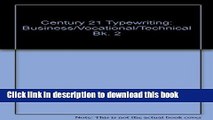 Books Century Twenty One Typewriting: Book 2 Free Online