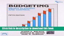 [Read PDF] Budgeting: Profit Planning and Control Ebook Online