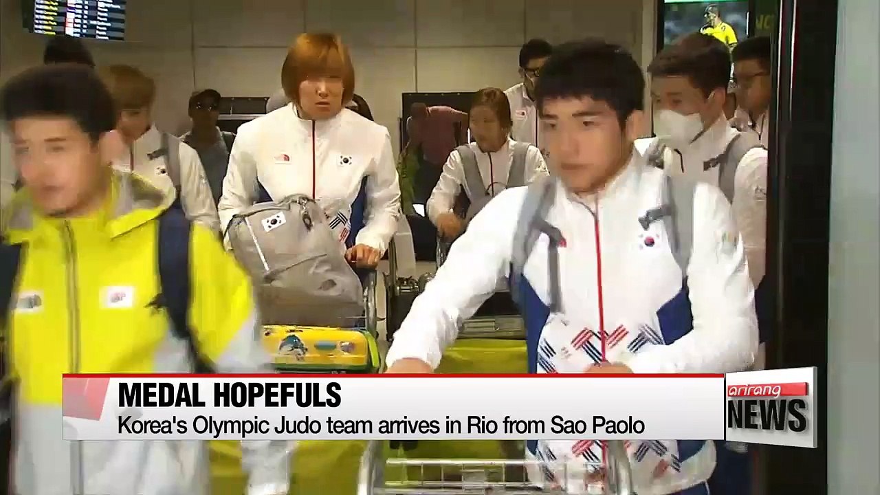 Korea's Judo Olympic team arrives in Rio