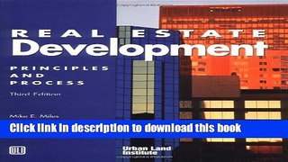 Ebook Real Estate Development: Principles and Process Free Download