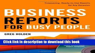 Books Business Reports For Busy People Full Online