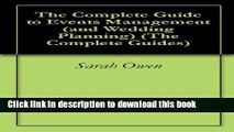 Books The Complete Guide to Events Management (and Wedding Planning) (The Complete Guides) Free