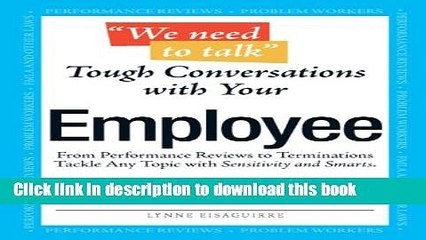 Books "We Need To Talk" - Tough Conversations With Your Employee: From Performance Reviews to