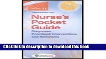 New Book Nurse S Pocket Guide Diagnoses Prioritized - 