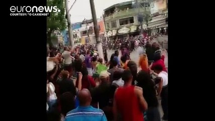 Anti-torch protest in Rio before Olympic Games begin