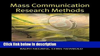 Books Mass Communication Research Methods Full Online
