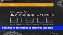 PDF  Access 2013 Bible  Free Books