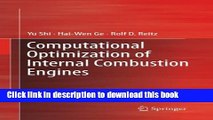 Ebook Computational Optimization of Internal Combustion Engines Free Online
