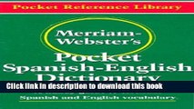 Books Merriam-Webster s Pocket Spanish-English Dictionary (Flexible paperback) (Pocket Reference