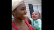 Baby Can't Stop Laughing as His Aunt Spits Seeds