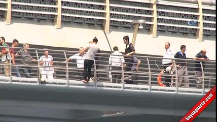 İntihar etmek için Haliç Metro Köprüsü’ne çıkan kadın bayıldı!