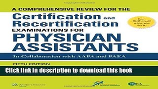 Ebook A Comprehensive Review For the Certification and Recertification Examinations for Physician