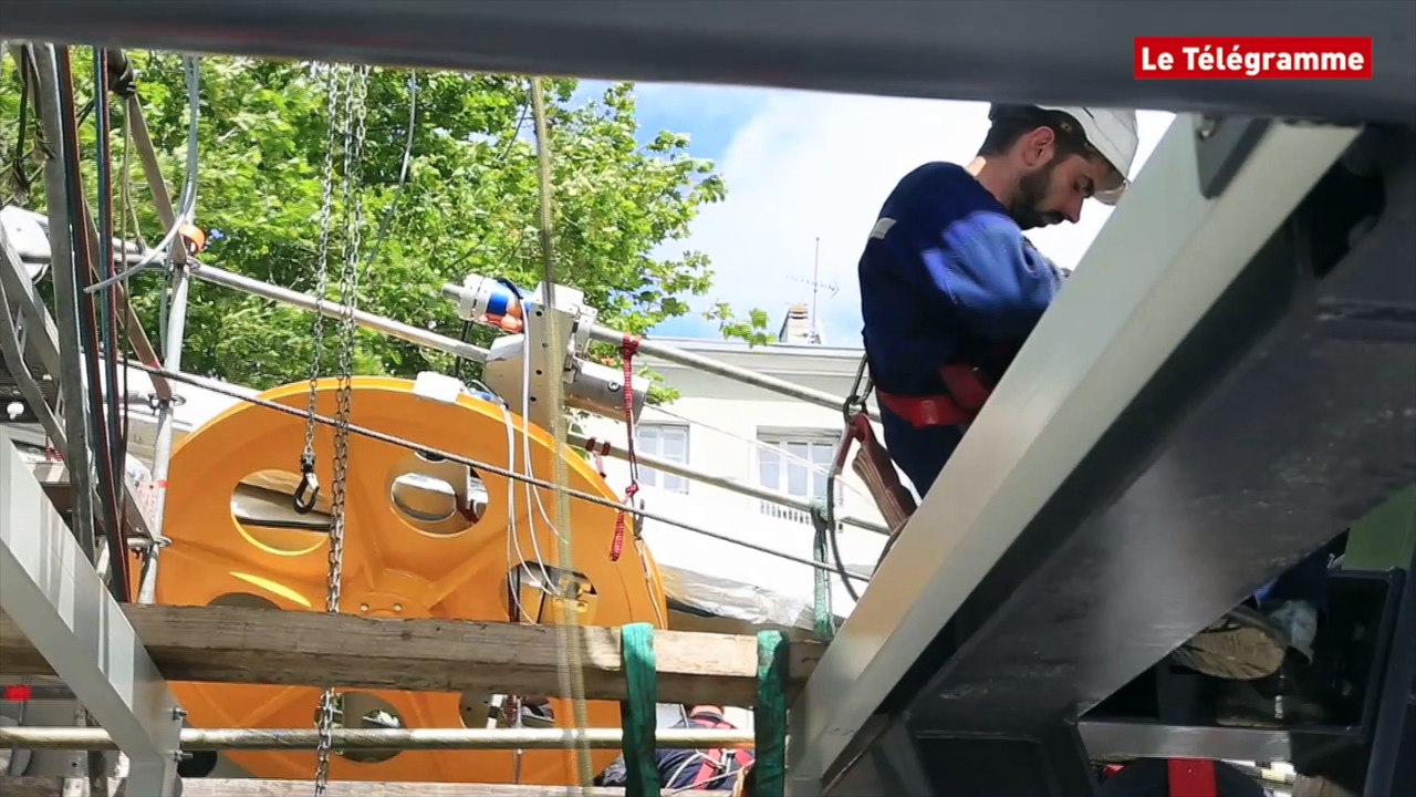 Brest. Les câbles du téléphérique déroulés