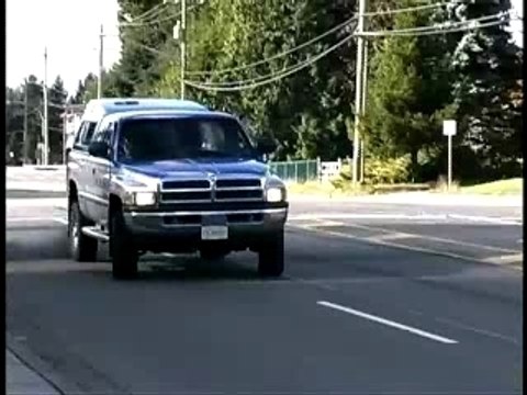 Dodge 4x4 doing donuts (turbo diesel)