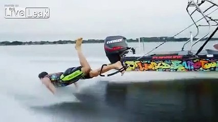 Push ups on water ski
