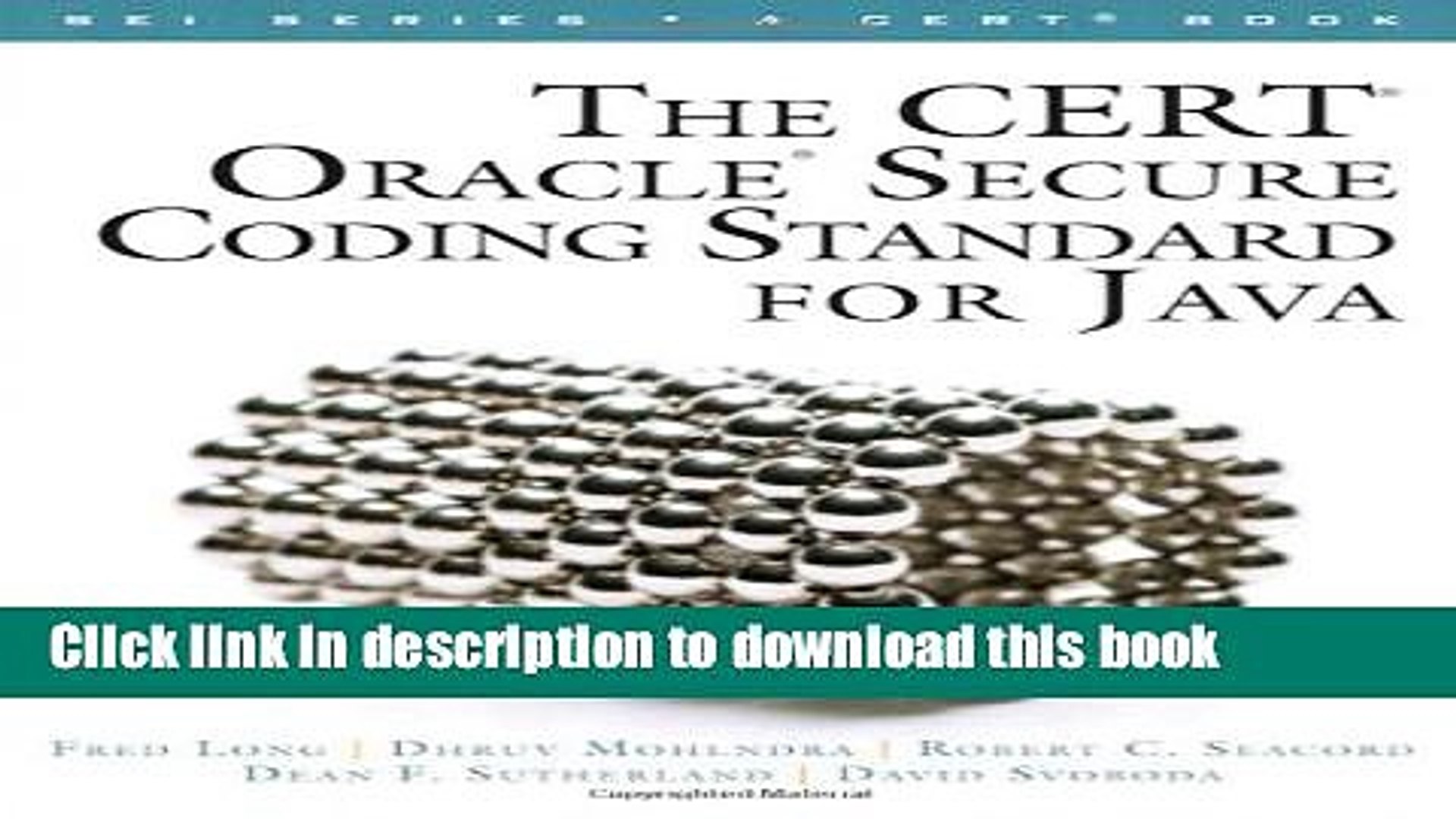 PDF  The CERT Oracle Secure Coding Standard for Java (SEI Series in Software Engineering)  Online