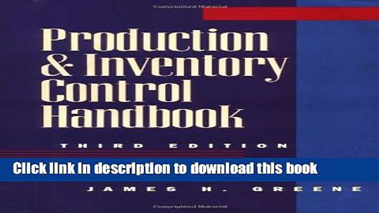 PDF  Production and Inventory Control Handbook  Free Books