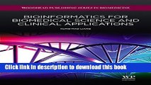 Books Bioinformatics for Biomedical Science and Clinical Applications (Woodhead Publishing Series