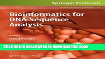 Ebook Bioinformatics for DNA Sequence Analysis (Methods in Molecular Biology) Free Online