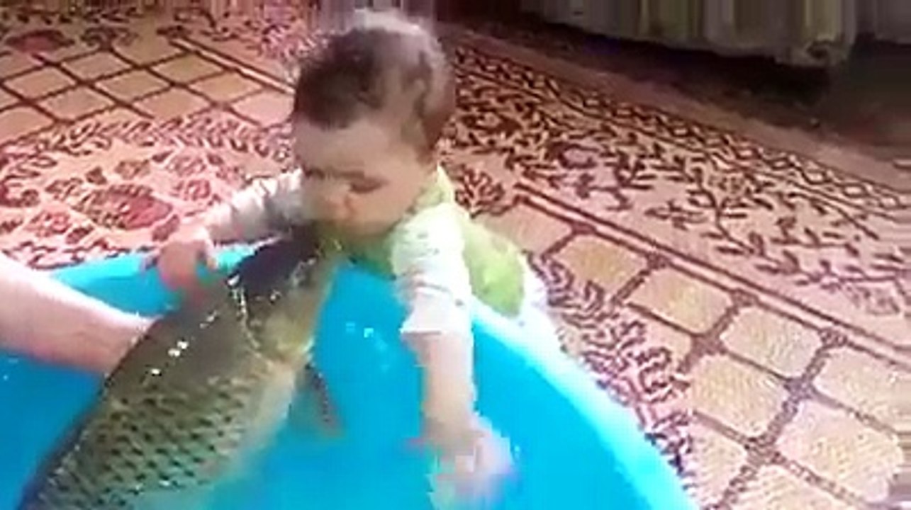 Funny fish to child
