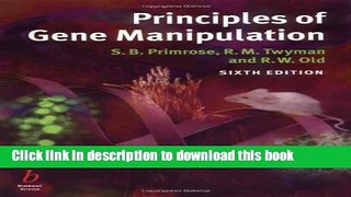 [PDF] Principles of Gene Manipulation Read Full Ebook