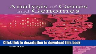 [PDF] Analysis of Genes and Genomes Download Online