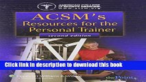 Ebook ACSM s Resources for the Personal Trainer Full Online
