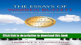 Ebook The Essays of Warren Buffett: Lessons for Corporate America, Fourth Edition Full Online