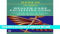 Books Nfpa 99: Health Care Facilities Code, 2012: Including All Gas   Vacuum System Requirements