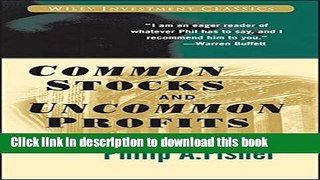 Books Common Stocks and Uncommon Profits and Other Writings Full Online