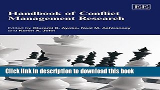 [Read  e-Book PDF] Handbook of Conflict Management Research (Research Handbooks in Business and
