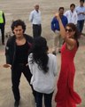 Tiger Shroff and Jacqueline Fernandez having Fun Together On Set