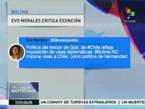 Morales: Bolivia no impone visas a Chile, como política de hermandad