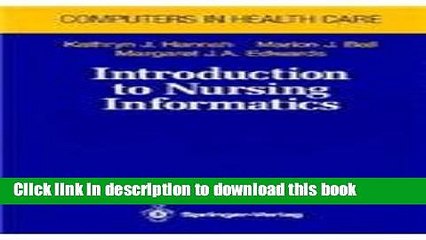 Books Introduction to Nursing Informatics (Health Informatics) Free Online